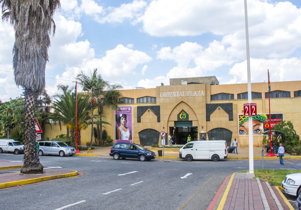 Oriental Plaza frontage seen from Lilian Ngoyi Street
